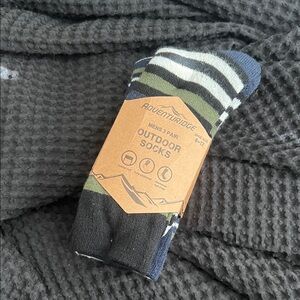 Men's Outdoor Socks - Black, Green, White